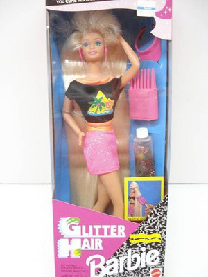 Barbie Glitter Hair 1993 Blonde Hair(Multicolor)