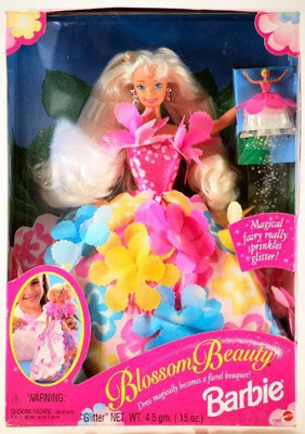 

Barbie 1996 Mattel Blossom Beauty Dress Becomes A Floral Bouquet(Multicolor)
