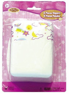 

Mommy & Me Doll Collection Mommy & Me Ba Diapers 5 Pack(White)