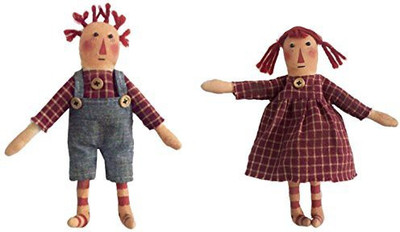 Craft Outlet Inc Craft Outlet Fabric Raggedy Ann And Andy Set9Inch(Multicolor)