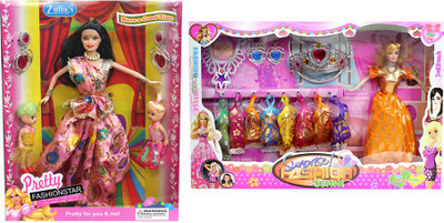 

Amaya Pretty Fashion Doll264 Set Of 2(Multicolor)