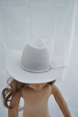 

Unique Doll Clothing White Cowboy Hat For 18" Including The American Girl(Multicolor)