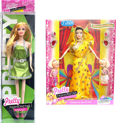 

Amaya Pretty Fashion Doll132 Set Of 2(Multicolor)