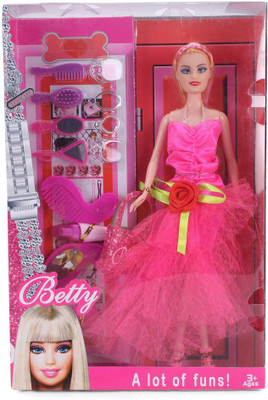 

Smiles Creation Betty Doll With Make Up Accessories Toy For Kids(Multicolor)