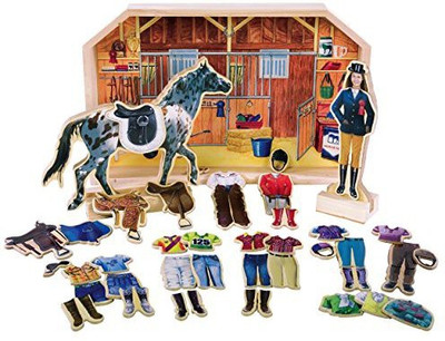 

T.S. Shure Stable Pals Emily And Freckles Wooden Magnetic Dressup Set(Multicolor)