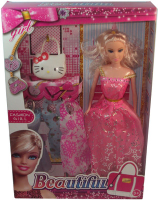 

Parteet Beautiful Doll with Accessories for kids(Multicolor)