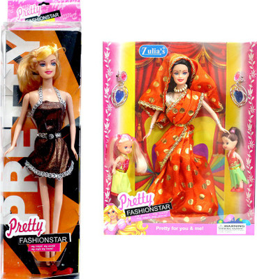 

Amaya Pretty Fashion Doll234 Set Of 2(Multicolor)