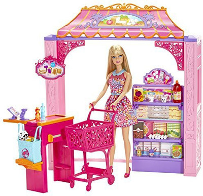 

Barbie Life In The Dreamhouse Grocery Store And Doll Playset(Multicolor)