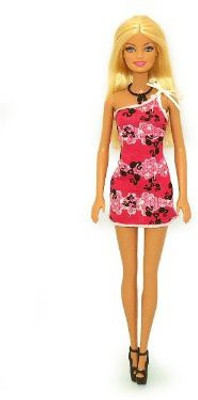 

Mattel Barbie Pink And Black One Shoulder Dress 12 Inch(Multicolor)