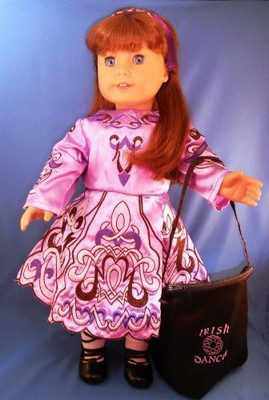 

Wholesale Doll Clothes Irish Dance Costume Complete Set In Lavender Leather(Pink)