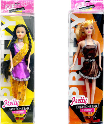 

Amaya Pretty Fashion Doll68 SET of 2(Multicolor)