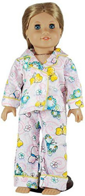 

Unique Doll Clothing Butterfly Pajamas For 18" Including The American Girl Line(Multicolor)