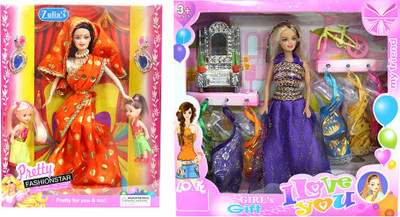 

Amaya Pretty Fashion Doll294 Set Of 2(Multicolor)