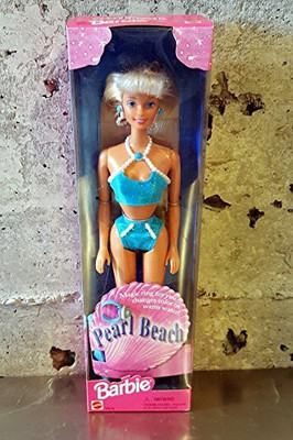 

Mattel Blonde Pearl Beach Barbie Doll 1997 with a Ring for You(Multicolor)