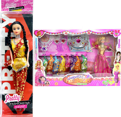 

Amaya Pretty Fashion Doll49 Set Of 2(Multicolor)