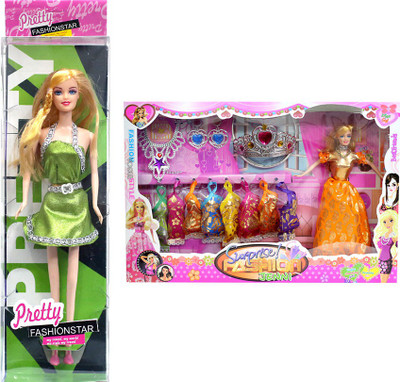 

Amaya Pretty Fashion Doll135 Set Of 2(Multicolor)