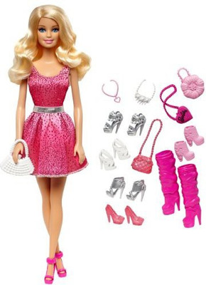 Barbie Doll And Shoes(Pink)