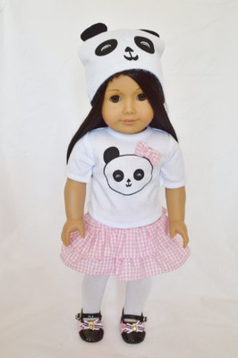 

DollsHobbiesNMore PANDA OUTFIT WITH HAT INCLUDED FOR AMERICAN GIRL DOLLS(Multicolor)
