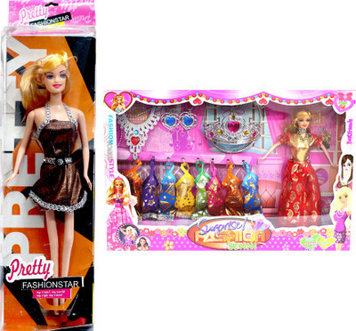 

Amaya Pretty Fashion Doll239 Set Of 2(Multicolor)