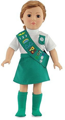 

Emily Rose Doll Clothes Outfit Similar To Junior Girl Scout With Socks 18(Multicolor)