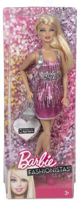 

Barbie Fashionistas Pink And Silver Dress(Multicolor)