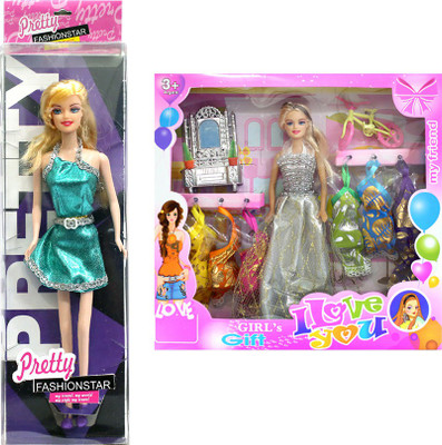 

Amaya Pretty Fashion Doll112 Set Of 2(Multicolor)