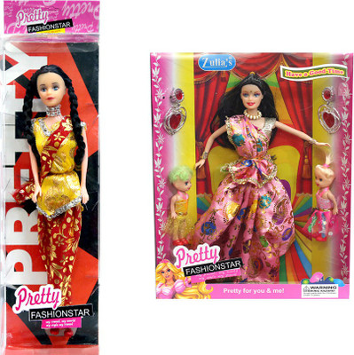 Amaya Pretty Fashion Doll38 Set Of 2(Multicolor)