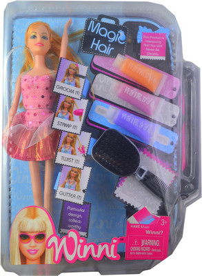 

Shop4everything Winni Magic Hair Doll Complete Set(Multicolor)