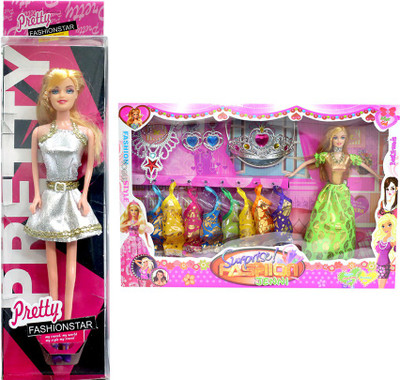 

Amaya Pretty Fashion Doll166 Set Of 2(Multicolor)