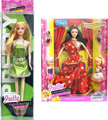 

Amaya Pretty Fashion Doll130 Set Of 2(Multicolor)