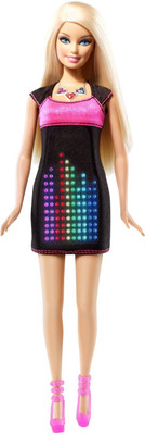 

Barbie Barbie Digital Dress(Black, Pink)