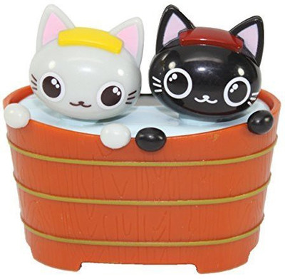 

KT Inc Cat Couple In Barrel 1 Grey + 1 Black Solar Car Dashboard(Multicolor)