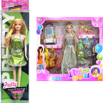 

Amaya Pretty Fashion Doll141 Set Of 2(Multicolor)