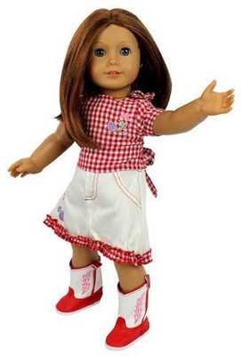 

Dress Along Dolly Clothes For 18" Girl3 Piece "On The Ranch" Outfit ""(Multicolor)
