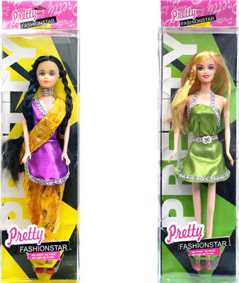 

Amaya Pretty Fashion Doll64 SET of 2(Multicolor)