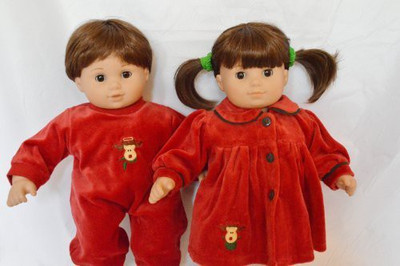 

DollsHobbiesNMore Reindeer Set For American Girlbitty Twins And Bitty Ba 15(Maroon)
