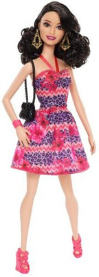 

Barbie Fashionista Raquelle Pink And Purple Dress(Multicolor)