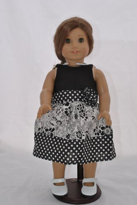 

Unique Doll Clothing Black And White Dress For 18" Including The American Girl(Multicolor)