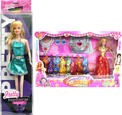 

Amaya Pretty Fashion Doll105 Set Of 2(Multicolor)