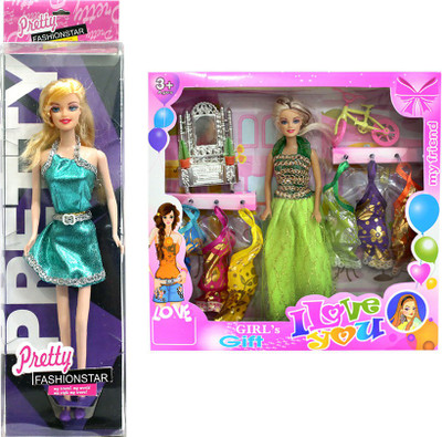 

Amaya Pretty Fashion Doll111 Set Of 2(Multicolor)