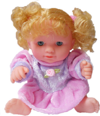 Emob Mini Lovey Baby Doll Series (2 baby Dolls Pink & Purple)(Multicolor)