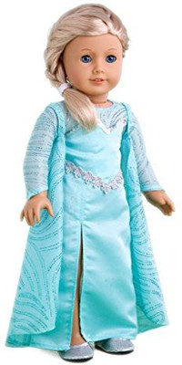 

DreamWorld Collections Snow Queen Long Turquoise Dress With Sparkling Cape(Blue)