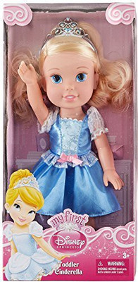 Jakks Pacific disney princess toddler cinderella poseable body incl tiara 13"(Blue)