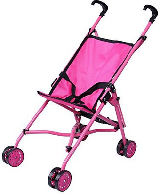 

Precious toys Hot Pink Umbrella Strollerblack Handles And Hot Pink Frame(Pink)
