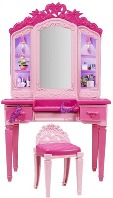 

Barbie Princess Power Super Transforming Vanity Playset(Multicolor)
