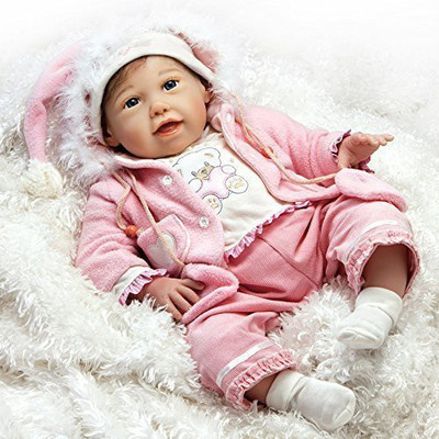 

Paradise Galleries Realistic & Lifelike Ba Cuddle Bear Bella 21 Inch(Pink)