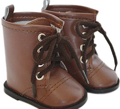 

DollsHobbiesNMore Brown Tie Boots For American Girl(Brown)