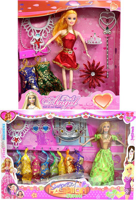 

Amaya Pretty Fashion Doll414 Set Of 2(Multicolor)