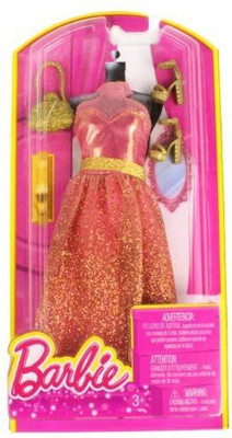

Barbie Dress Up Peach and Gold with Fashion Accessories(Multicolor)