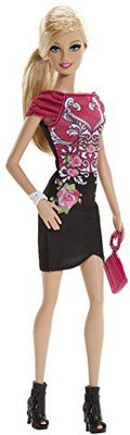 

Barbie Fashionista Black And Pink Floral Dress(Multicolor)